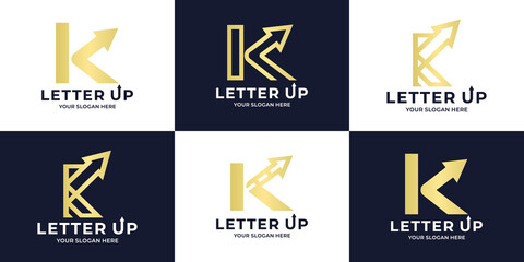 initial letter G arrow combination logo for business and brand inspiration logo