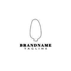 unique corn logo cartoon icon design template black vector cute