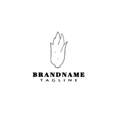 unique corn logo cartoon icon design template black isolated cute