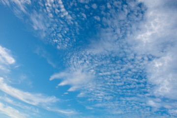 Background. Cirrus clouds in a blue sky