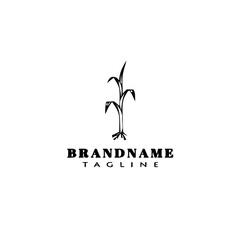 unique corn logo flat icon design template black isolated vector cute