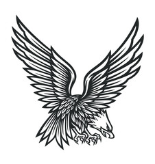 Fototapeta premium eagle symbol illustration on vintage style