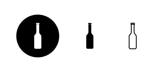 Bottle icons set. bottle sign and symbol