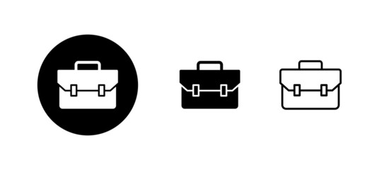 Briefcase icons set. suitcase sign and symbol. luggage symbol.