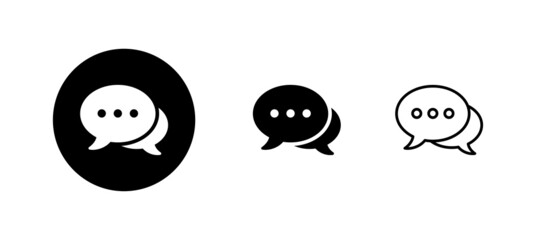 Chat icons set. speech bubble sign and symbol. comment icon. message