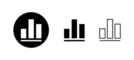 Growing graph Icons set. Chart sign and symbol. diagram icon