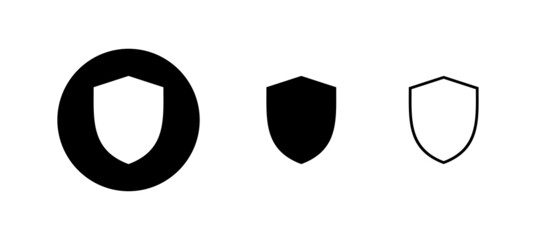 Shield icons set. Protection icon. Security sign and symbol