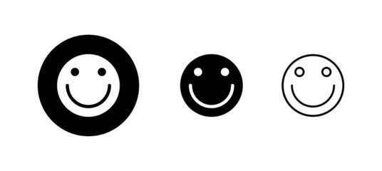 Smile icons set. smile emoticon icon. feedback sign and symbol