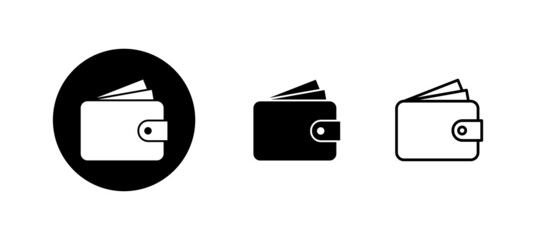 Wallet icons set. wallet sign and symbol