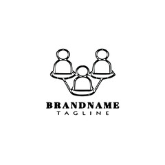 unique business group logo icon design template black isolated vector illustration