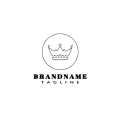 crown logo cartoon design template icon creative isolated vector illustration