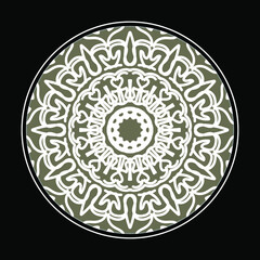 Circular pattern in the form of mandala with flower for henna mandala tattoo decoration