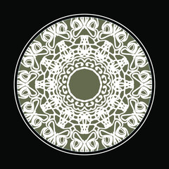Circular pattern in the form of mandala with flower for henna mandala tattoo decoration