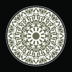 Circular pattern in the form of mandala with flower for henna mandala tattoo decoration