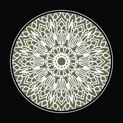 Circular pattern in the form of mandala with flower for henna mandala tattoo decoration