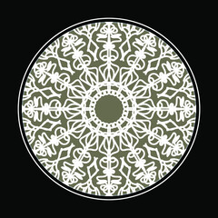Circular pattern in the form of mandala with flower for henna mandala tattoo decoration