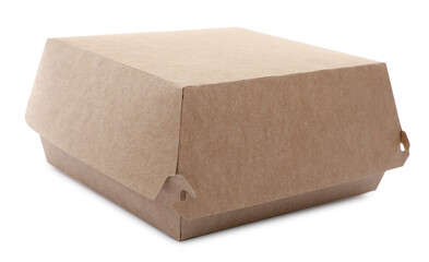 Paper box on white background. Container for food