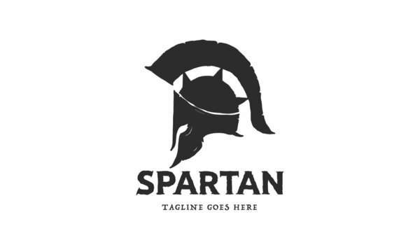 Vector Logo Spartan, Vector Logo Sparta, Logo Spartan Helm, vetor illustration
