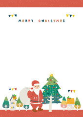 Fototapeta premium クリスマスカード：縦