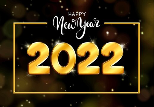 Happy new year 2022 banner background