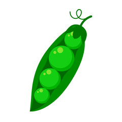 green peas pod vector illustration logo icon clipart 
