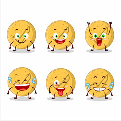 Cartoon character of dalgona candy agree with smile expression