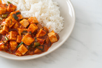 Mapo Tofu - The traditional Sichuan dish of silken tofu and ground beef, packed with mala flavor from chili oil and Sichuan peppercorns.