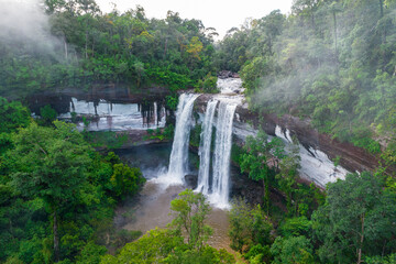 Huai Luang Waterfall, Beautiful waterfall in Phu Chaog na Yoi National Park, Ubon Ratchathani  province, ThaiLand.