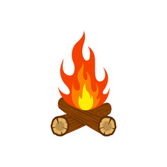 bonfire logo icon design template vector