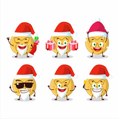 Santa Claus emoticons with dalgona candy butterfly cartoon character