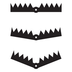 trap icon on white background. trap hunting sign. bear trap symbol. flat style.