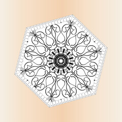 Texture Paper Cut Indian Mandala