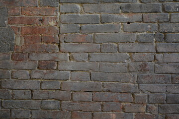 old grey brick wall