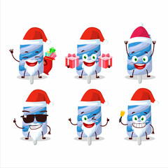 Fototapeta premium Santa Claus emoticons with gummy candy blueberry cartoon character