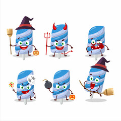 Halloween expression emoticons with cartoon character of gummy candy blueberry