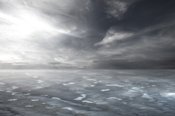 Obraz premium Closeup view of water waves on the lake