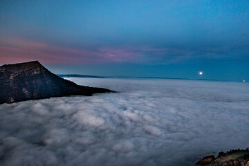 early sunrise in the  alps 