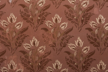 antique floral pattern pink