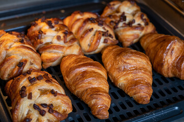 Homemade croissant. A croissant for breakfast cooked deliciously in a household oven