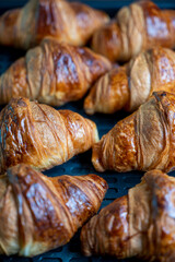 Homemade croissant. A croissant for breakfast cooked deliciously in a household oven