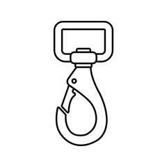 Carabiner icon. Safety hook or carabiner hook. Vector illustration