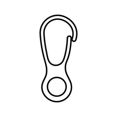 Carabiner icon. Safety hook or carabiner hook. Vector illustration