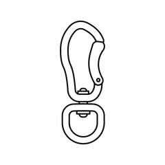 Carabiner icon. Safety hook or carabiner hook. Vector illustration