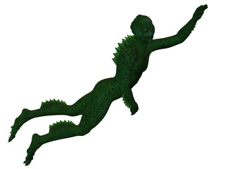 3d illustration of an fantasy underwater creature 