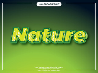 Bold Green Nature editable text style font effect
