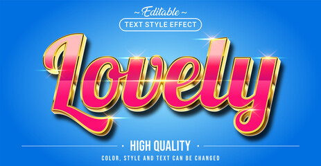 Editable text style effect - Lovely text style theme.