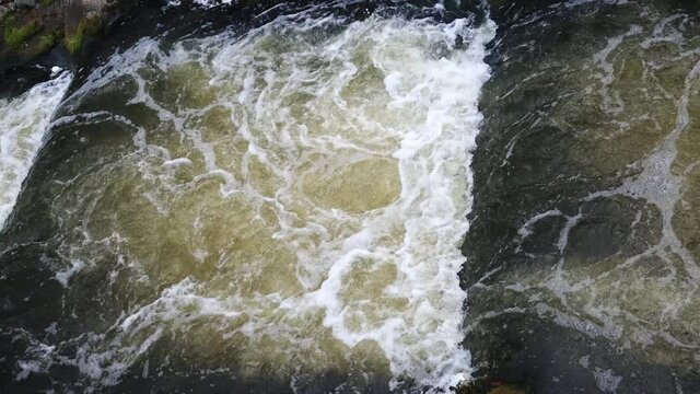 Stream of water flowing in the river