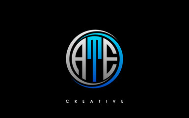 ATE Letter Initial Logo Design Template Vector Illustration