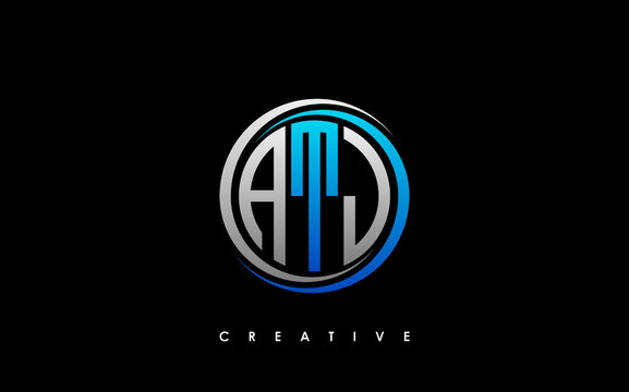 ATJ Letter Initial Logo Design Template Vector Illustration