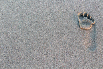 footprint on the sand